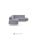 Gray textile corner sofa in Norwegian box, intact