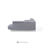 Gray textile corner sofa in Norwegian box, intact