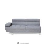 Gray textile corner sofa in Norwegian box, intact
