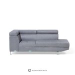 Gray textile corner sofa in Norwegian box, intact