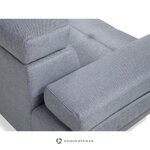Gray textile corner sofa in Norwegian box, intact