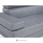 Gray textile corner sofa in Norwegian box, intact