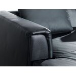 Black leather corner sofa Oslo intact