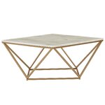 Marble imitation coffee table (Malibu) with cosmetic flaws.