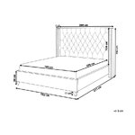 Бежевая двуспальная кровать lubbon (160х200см) в коробке, целая