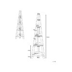 Орехово-белая угловая полка мобильная соло цела