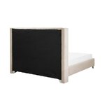 Smėlio spalvos king size lovas lubbonas (160x200cm) dėžutėje, nepažeistas