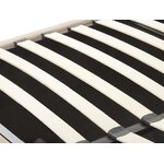 Beige velvet king size bed with storage box lubbon (160x200cm) intact