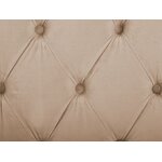 Beige velvet king size bed with storage box lubbon (160x200cm) intact