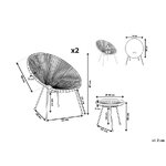 Dark gray garden furniture set acapulco intact