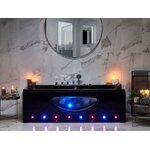Juoda sūkurinė vonia su led apšvietimu yra sveika
