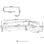 Gray textile corner sofa in Norwegian box, intact