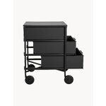 Black nightstand on wheels mobile (cartel) intact