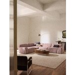 Striped Corner Sofa (Striped Fabric Black)