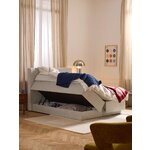 Светло-серая кровать Continental (Oberon) 180x200