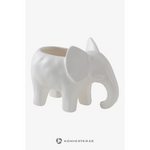 Valkoinen koristeellinen kukkaruukku (babs)