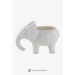 Valkoinen koristeellinen kukkaruukku (babs)