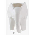 Valkoinen koristeellinen kukkaruukku (babs)