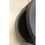 Black round coffee table (valentina) d=69 with cosmetic defects.