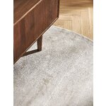 Grey Round Viscose Rug (Jane)