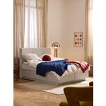 Светло-серая кровать Continental (Oberon) 180x200