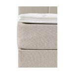 Dark beige continental bed (oberon) 140x200