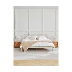 Light Beige Metal Bed (Sanna) 160x200