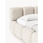 Light Beige Upholstered Bed (Tayla) 200x200
