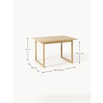 Light brown extendable dining table (calla) 90x120-160 whole