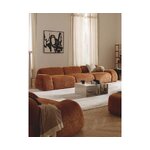 Terrakotta Teddy-Boucle Mooduldiivan (Wolke)