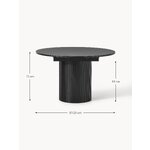 Black Extendable Dining Table (Filo) 120/160x120