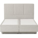 Light beige Continental Bed (Oberon) 160x200
