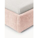 Light Pink Upholstered Bed (Cloud) 140x200