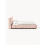 Light Pink Upholstered Bed (Cloud) 140x200