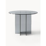 Grey Round Glass Dining Table (Anouk)D=120