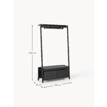 Black Solid Wood Floor Rack (Libby)