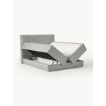 Light gray continental bed (livia) 180x200 whole