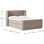 Кровать Continental серого цвета (Perla) 160x200