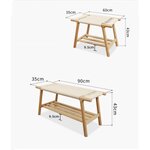 Šviesus medinis suolas Zuma