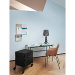 Black nightstand on wheels mobile (cartel) intact