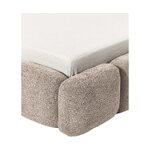 Dark Beige Upholstered Bed (Tayla) 140x200
