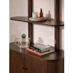 Narrow brown shelf with cabinet (calary) whole